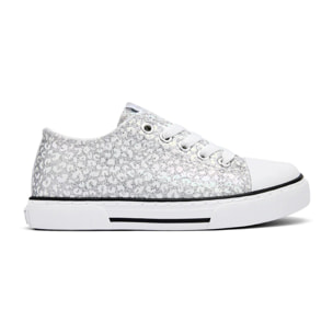 Zapatillas de Niña con Glitter Plata