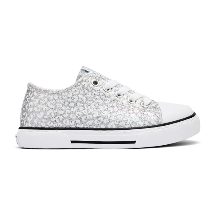 Zapatillas de Niña con Glitter Plata
