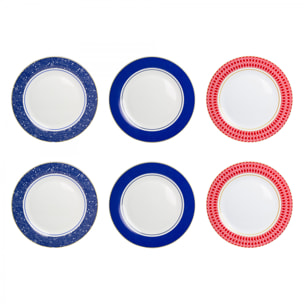 Lot de 6 grandes assiettes, CIRCUS