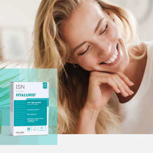 ISN - Hyalurid - Action anti-âge globale - Préserve la beauté et la jeunesse de la peau - Fermeté & élasticité - Effet repulpant - Acide Hyaluronique, Collagène marin, Vitamine C - Cure 30 jours