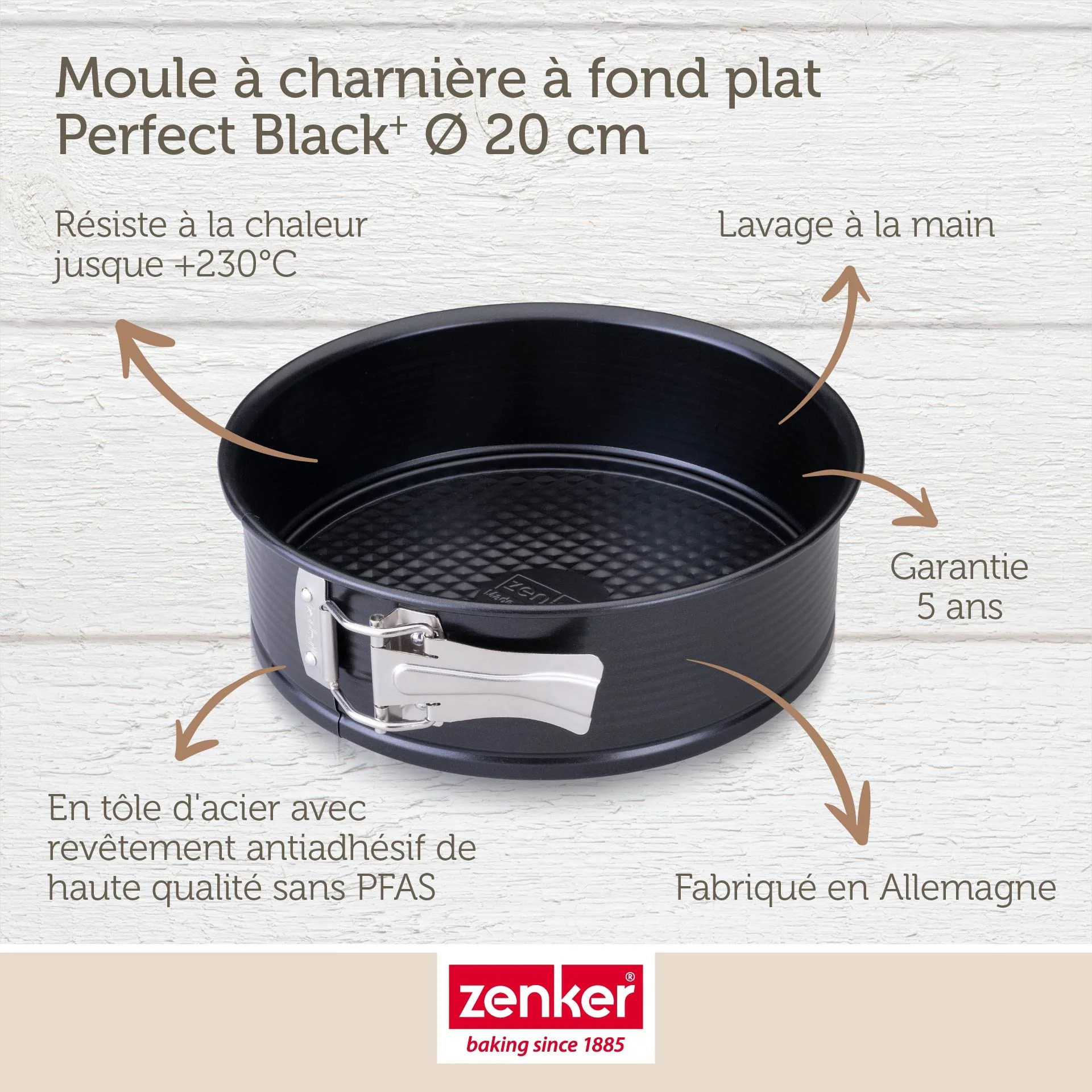 Moule à manqué à charnière 20 cm Zenker PerfectBack+