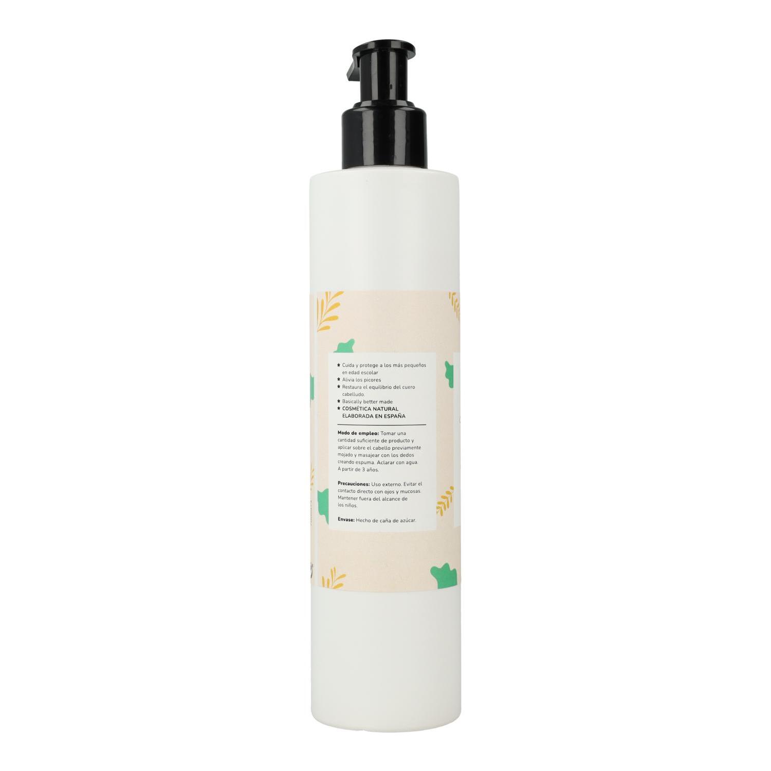 PLANETA HUERTO | Champú Escolar Natural con Citronela y Neem 250 ml - Protección Suave para Niños y Uso Diario