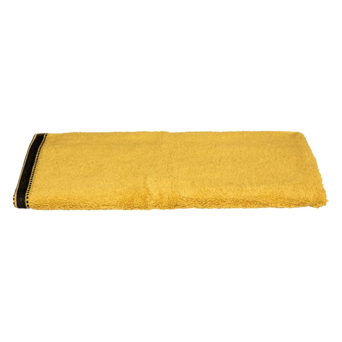 Serviette de toilette "Joia" coton jaune moutarde 50x90cm