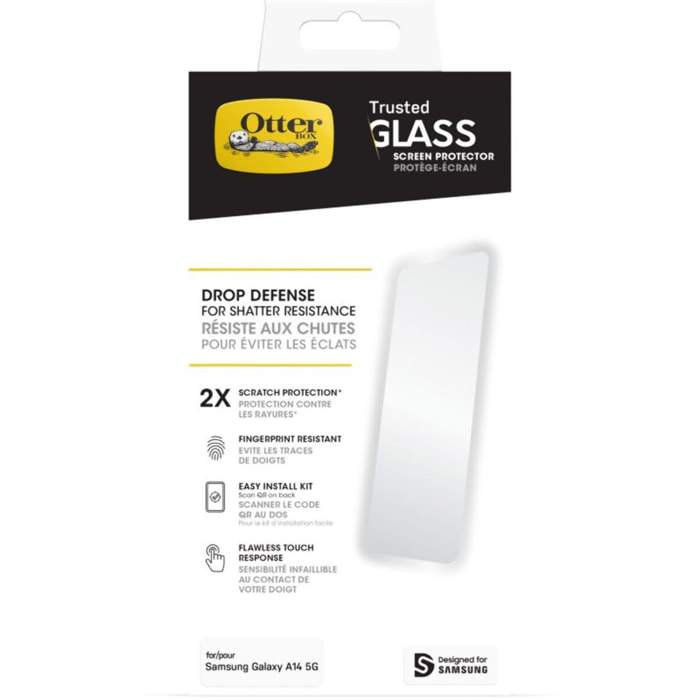 Protège écran OTTERBOX Samsung A14 4G/5G Trusted