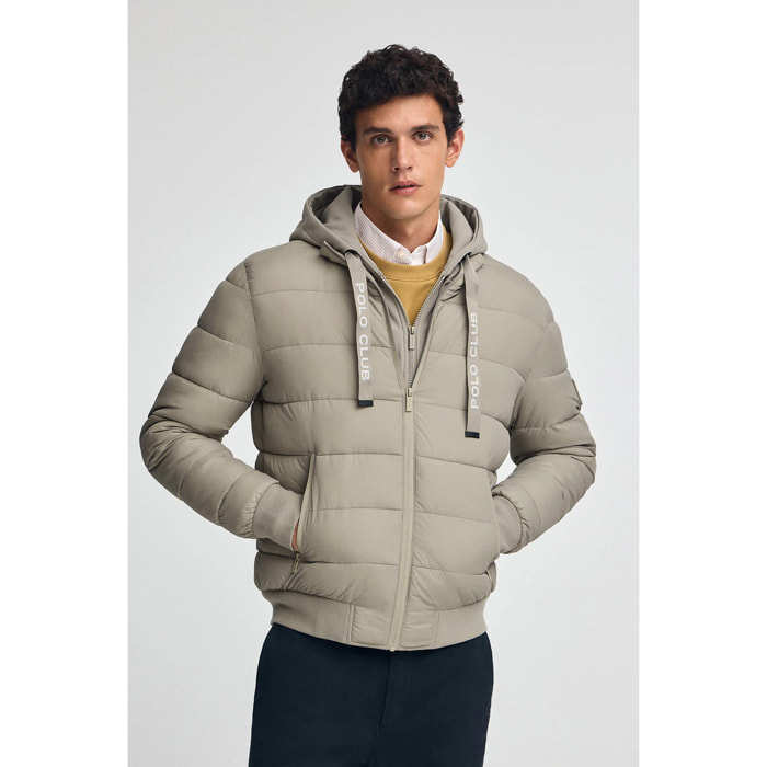 Chaqueta Comet color piedra con logo Polo Club