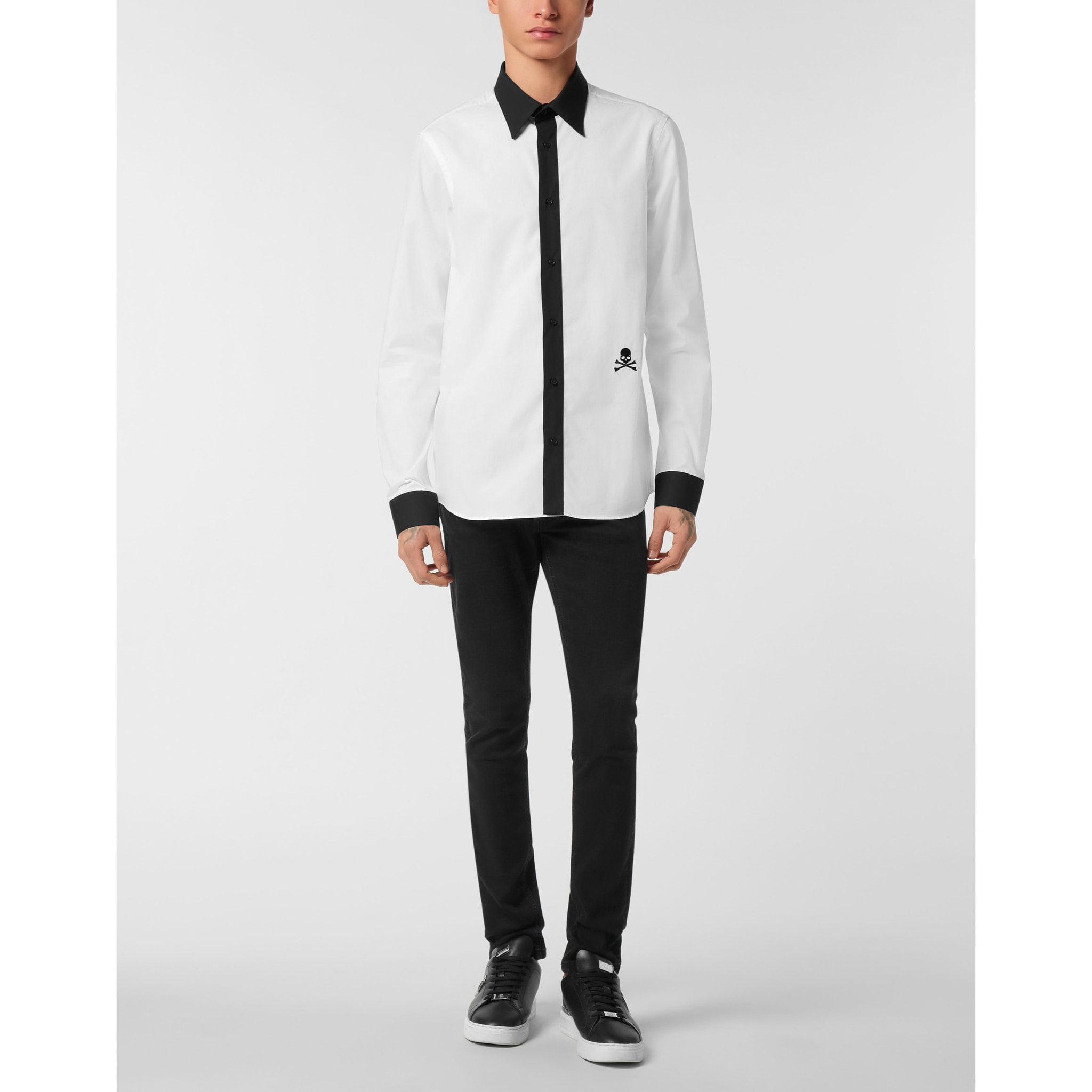 PHILIPP PLEIN Shirt Sugar Daddy Cut LS SKULL