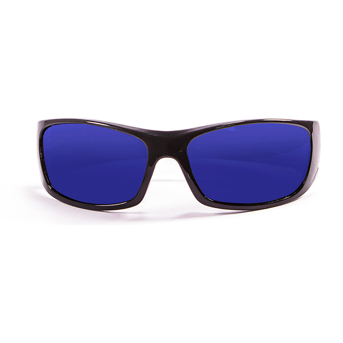 Gafas de deportes acuáticos OCEAN BERMUDA - Negro brillante / Revo azul