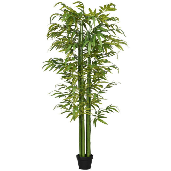 Árbol de Bambú Artificial en Maceta 180 cm para Interiores y Exteriores Verde