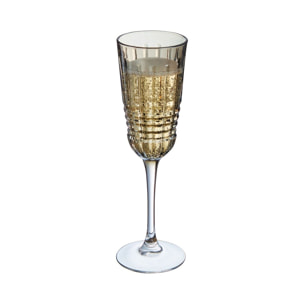 4 copas de champán marrones 17 cl Rendez-Vous Brume - Cristal d'Arques