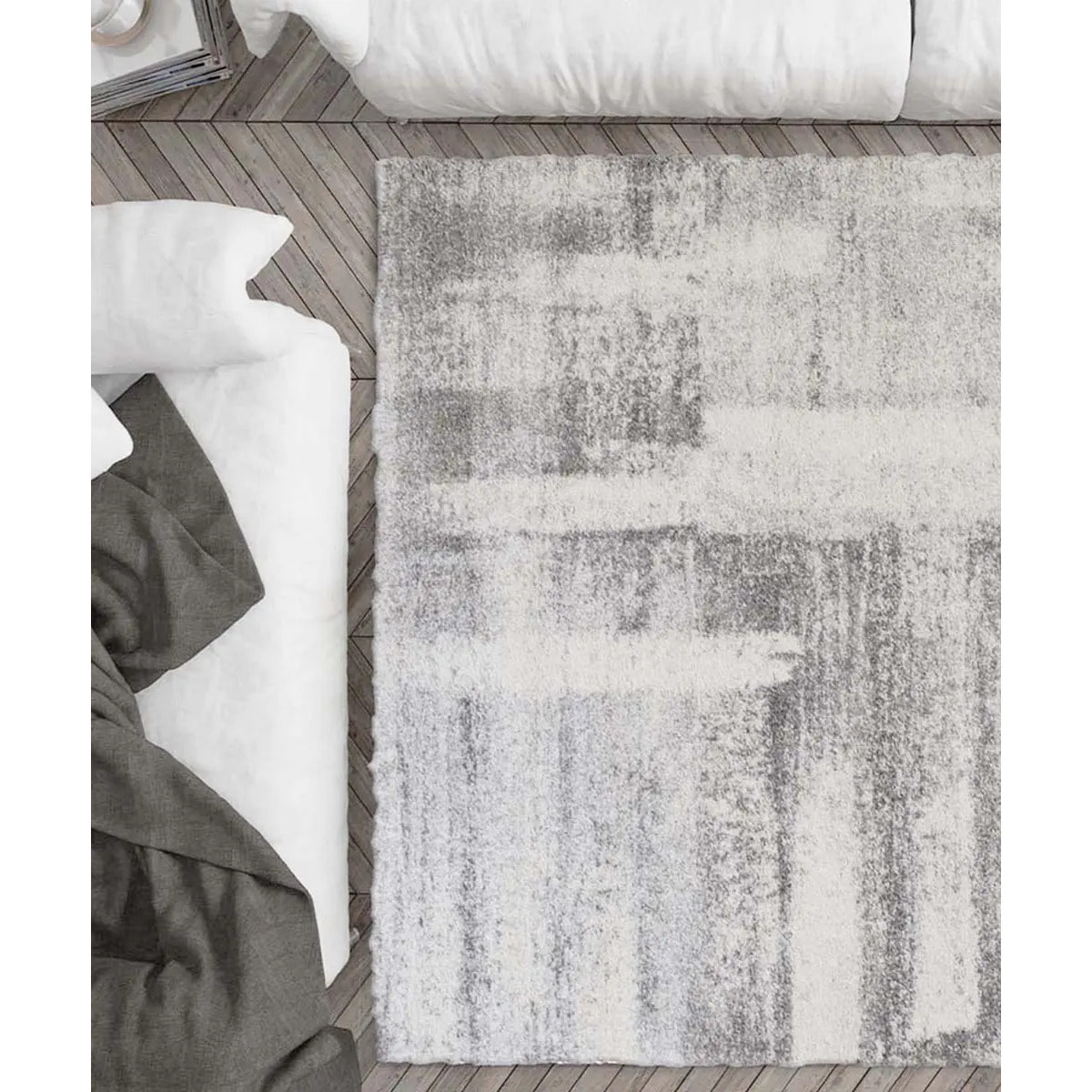 Tappeto Moderno Soggiorno Salotto Grigio