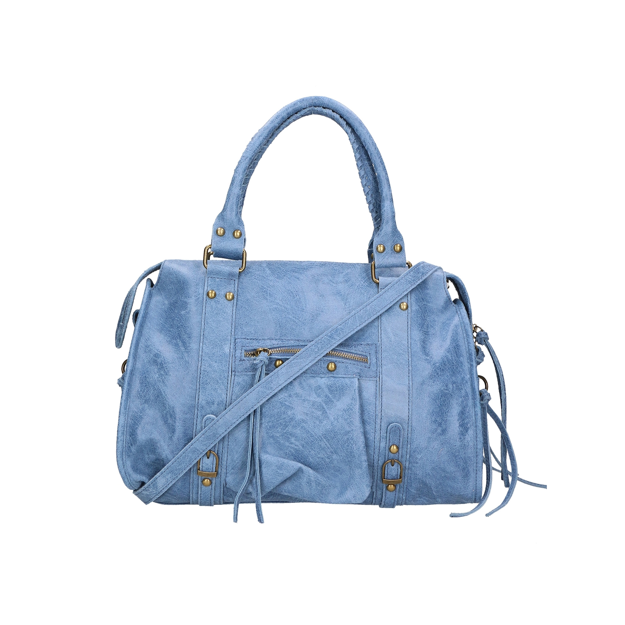 Borsa a spalla da donna - Modello Elara - Vera pelle - 41.0 x 28.0 x 13.0 cm