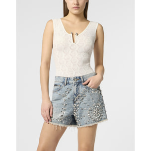 PHILIPP PLEIN Knit Tank Top Piercing Monogram