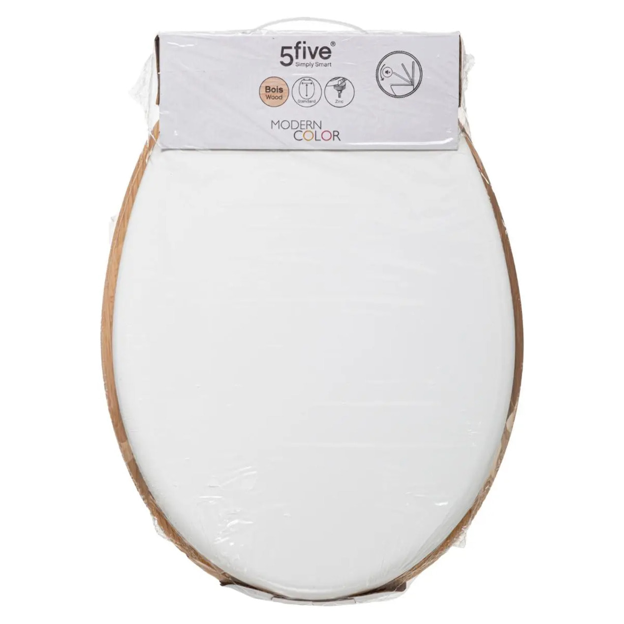 Abattant WC "Modern Color" blanc en bois