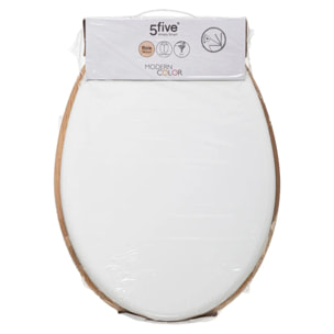 Abattant WC "Modern Color" blanc en bois