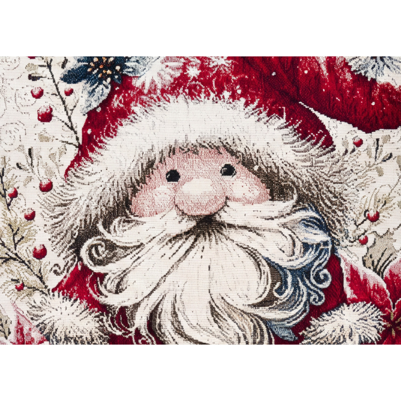 Fodera Per Cuscino Arredo Natalizio In Tessuto Gobelin Cinigliato Made in Italy Disegno Babbo Elfo
