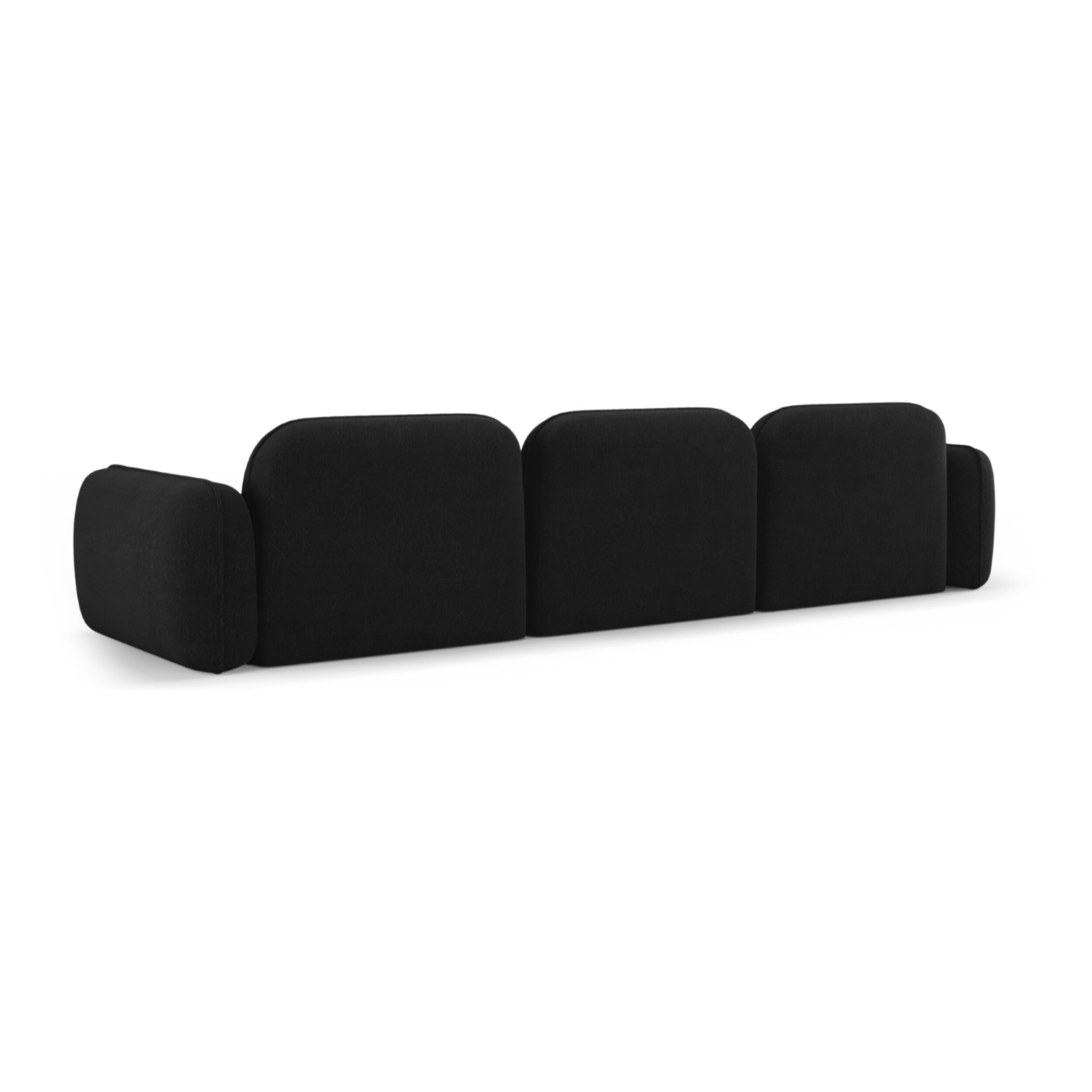 Canapé modulable "Lucien" 4 places en velours anthracite