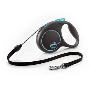 Laisse Black Design M Cord 5m black/ blue Flexi FU22C5-251-S-CHBL