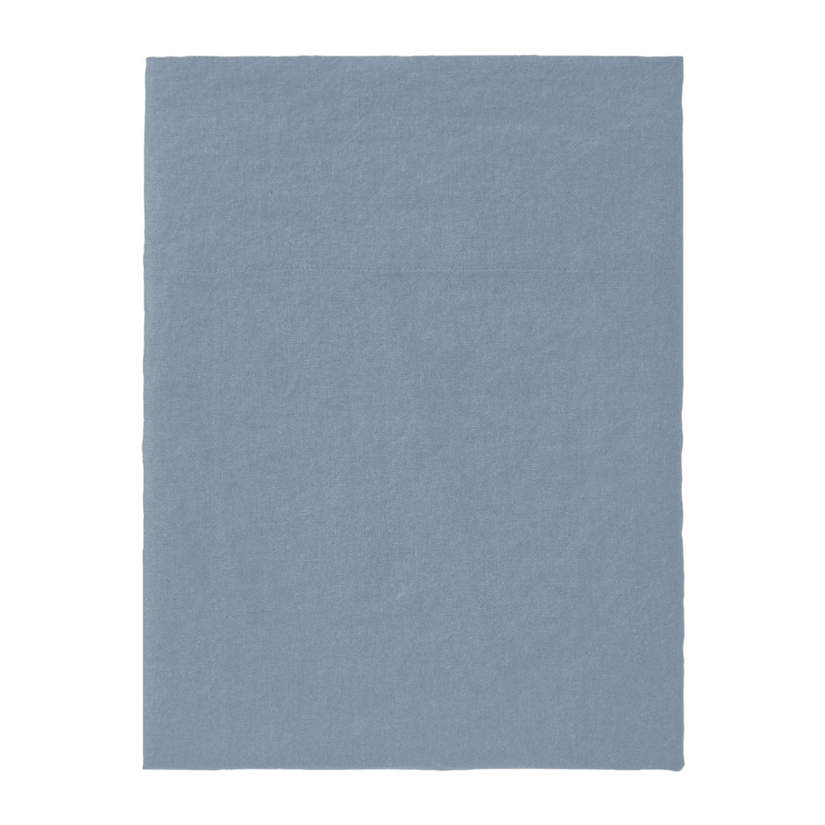 Drap plat uni en lin lavé, Made in France, NOUVELLE VAGUE , Bleu cascade