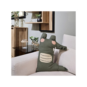 Coussin en forme de crocodile housse non amovible en coton - ALI