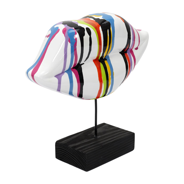 Deco A Poser Bouche Multicolore H20cm