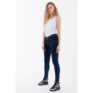 Pantalone WR.UP® skinny vita e lunghezza regular in denim scuro