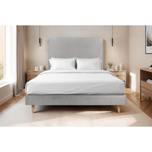 Sommier Tapissier Bouclette Ep14 - pieds bois