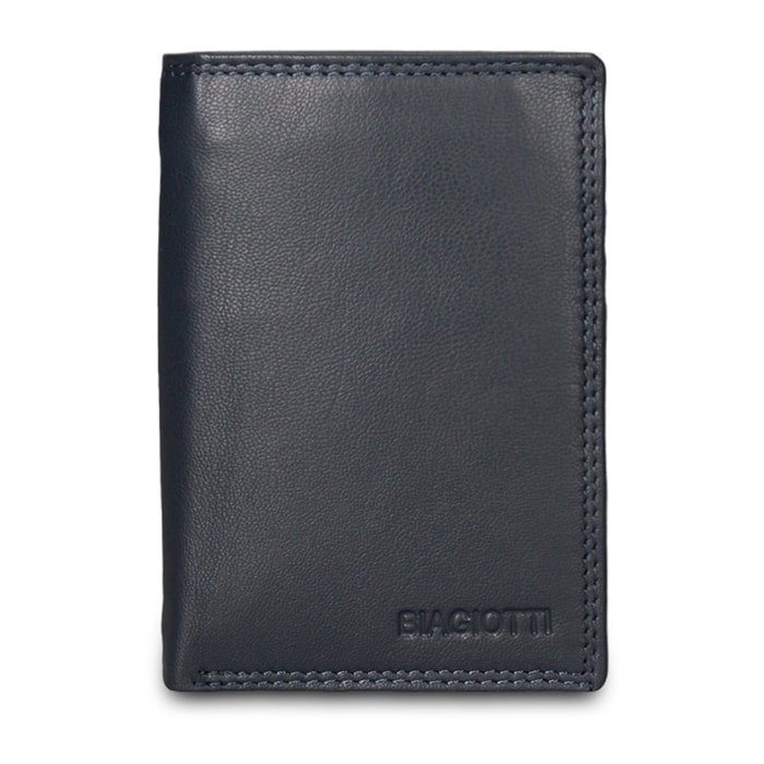 Portafoglio uomo vera pelle - Modello Astrea Prime - Casual - 9.0 x 13.0 x 2.0 cm