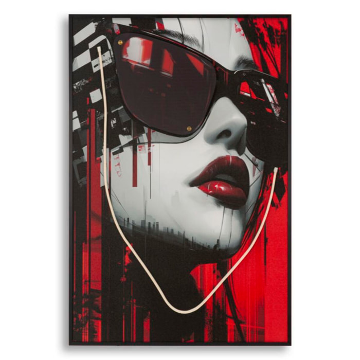 STAMPA C/LED SU TELA PSYCO -A- CM 60X3,5X90 (APPLICAZIONE 3D ACRILICO)