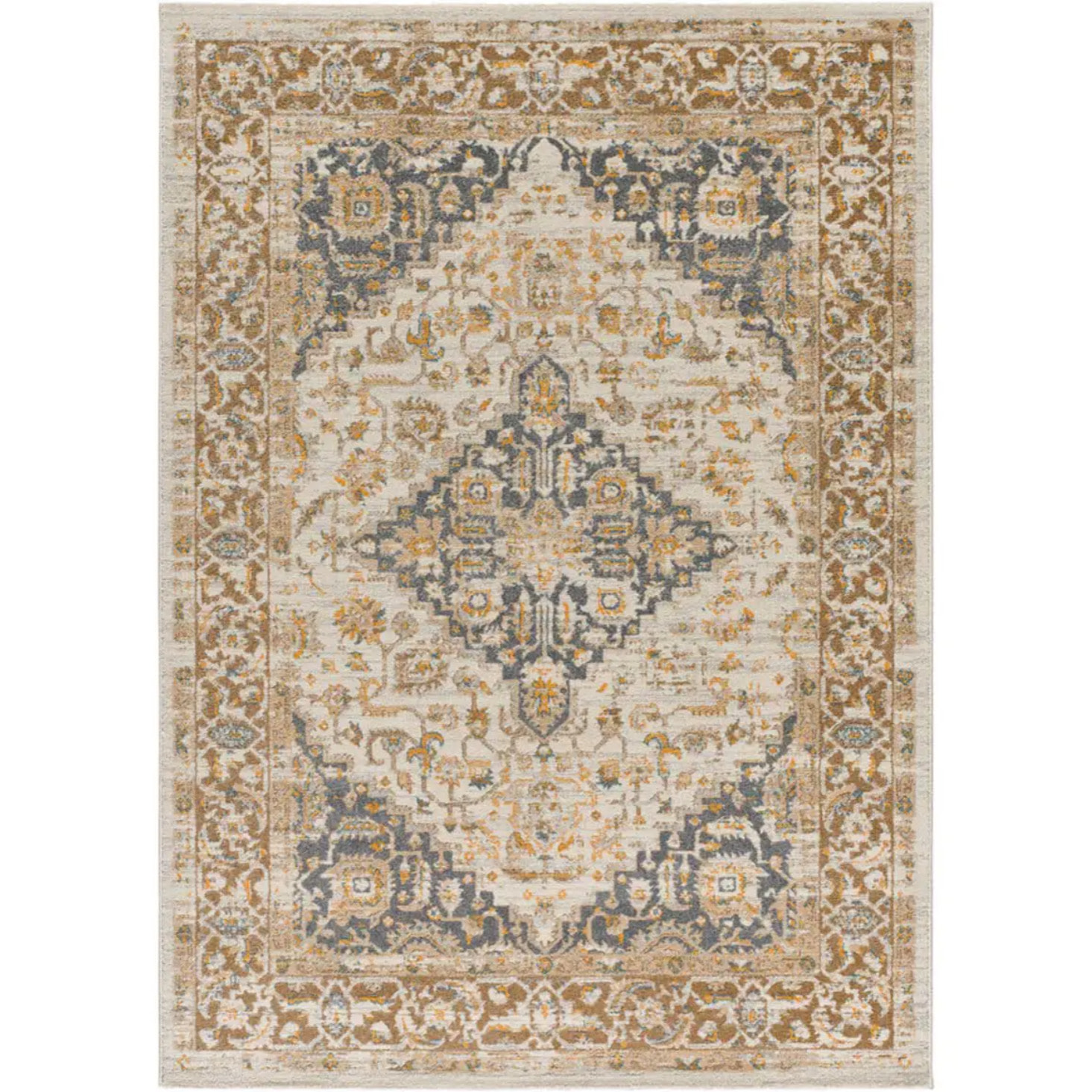 DELTA Alfombra vintage de pelo corto beige, varias medidas disponibles.
