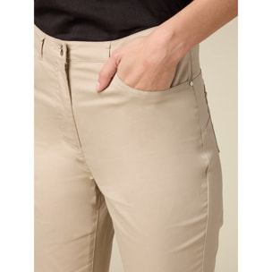 Oltre - Pantaloni misto cotone - Beige