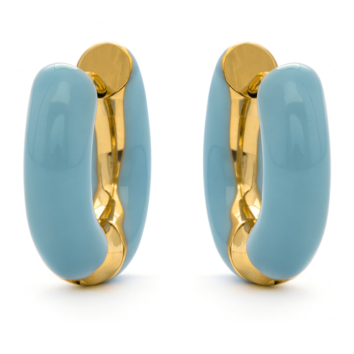 Pendientes acabados en oro amarillo de 18k
