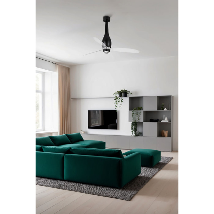 ETERFAN M LED Ventilateur noir mat/transparent DC