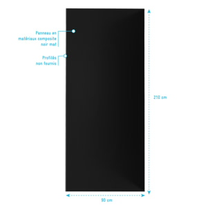 Panneau Mural Finition Aluminium Noir 90 x 210 cm - WALL'IT NOIR