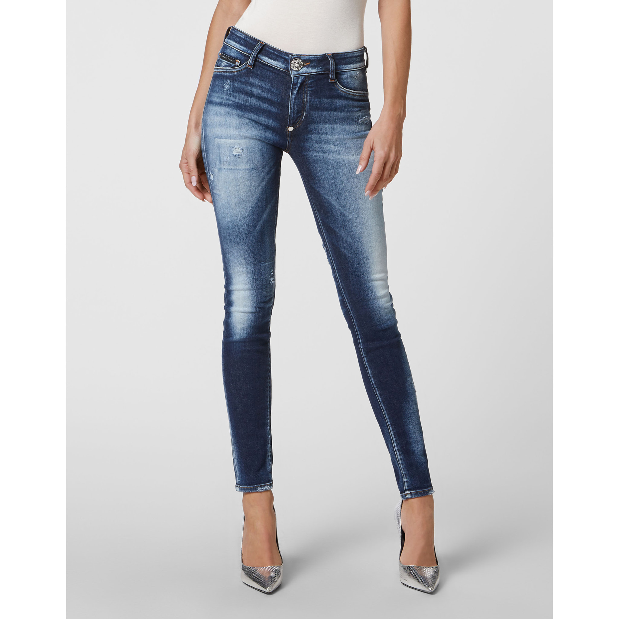 PHILIPP PLEIN Jegging de cintura alta