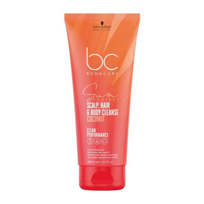 SCHWARZKOPF BC Bonacure Sun Protect Scalp Hair & Body Cleanse Cocount 200ml