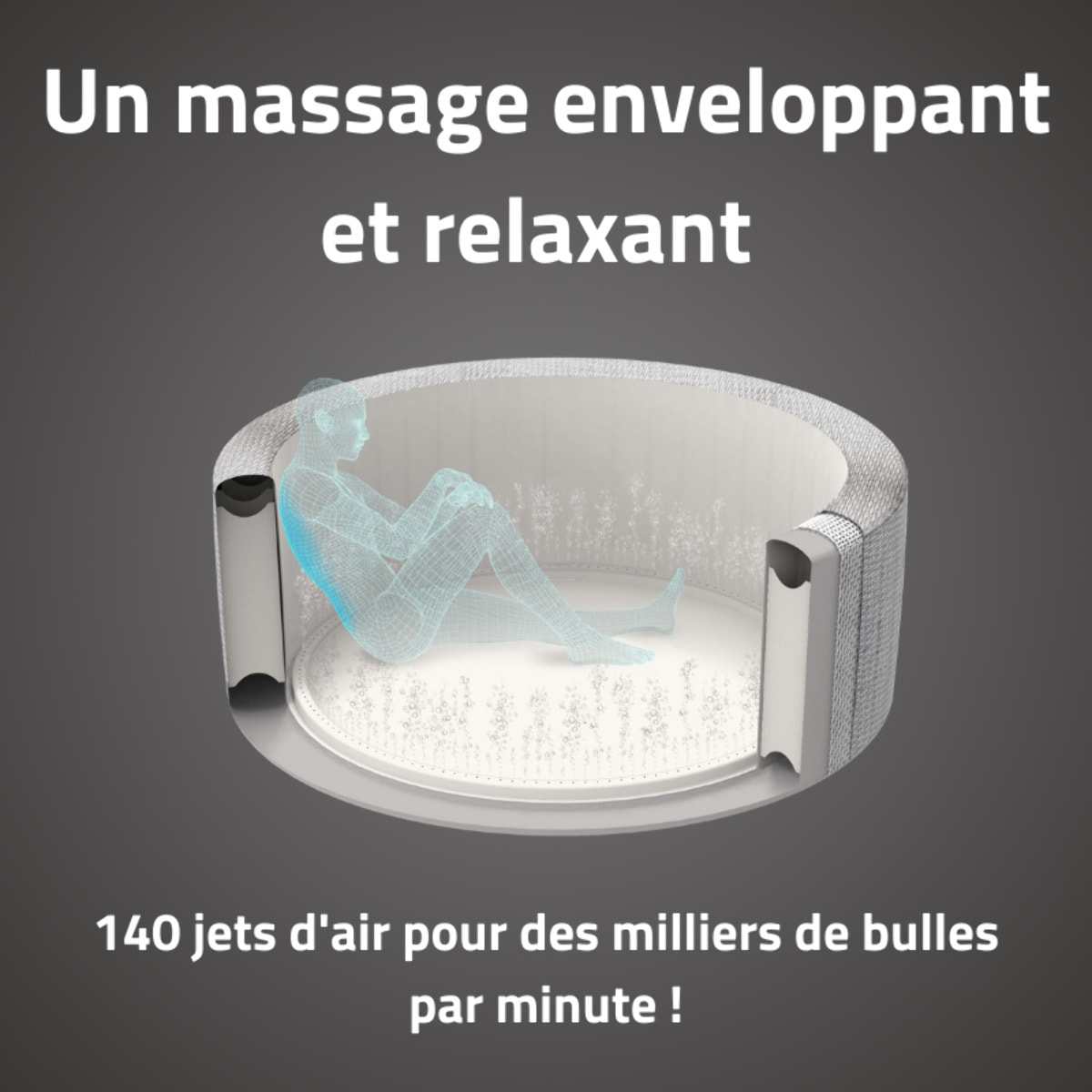 Bestway Spa gonflable rond Lay-Z-Spa Budapest AirJet avec WiFi 4-6 personnes