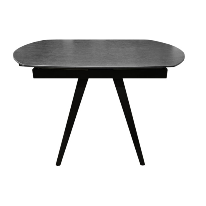 Table en céramique rallonges rotatives 120/180 cm - anthracite - BRERA