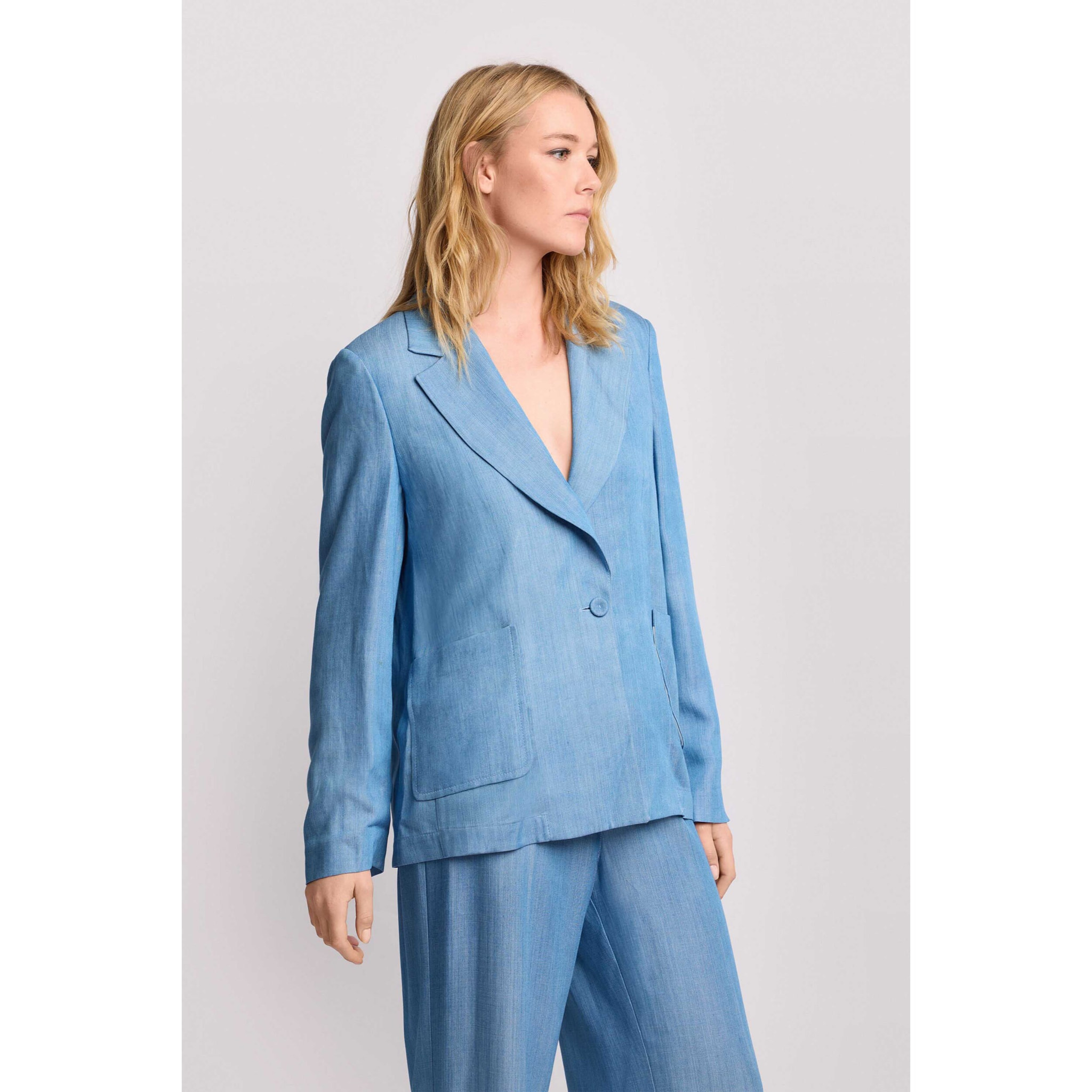Kocca - Giacca elegante minimal Donna, Tinta unita, Scollo a V
