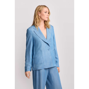 Kocca - Giacca elegante minimal Donna, Tinta unita, Scollo a V
