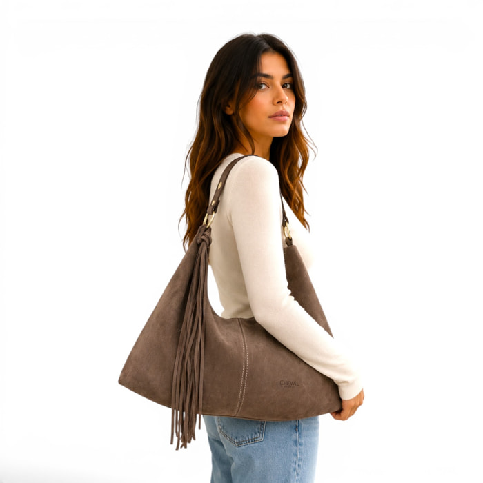 Borsa a spalla Cheval Firenze Petunia Taupe