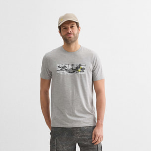 Camiseta regular MUNICH lifestyle de algodón orgánico-viscosa gris