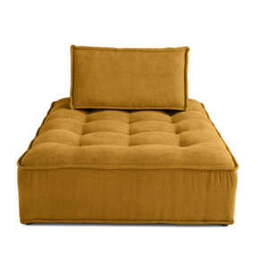 Marisol - module d'assise méridienne - velours texturé - Jaune