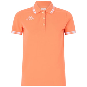 Polo Shirts Kappa Donna Logo Maltax Wss Slim Arancione