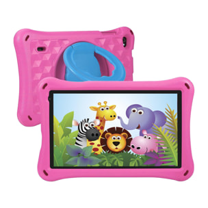 DAM Tablet Infantil K714 WiFi. SO Android 11. Pantalla 7'' 1024x600px. A133 Quad Core 1,6GHz, 2GB RAM + 32GB. Doble cámara. 22x3,4x14,8 Cm. Color: Rosa