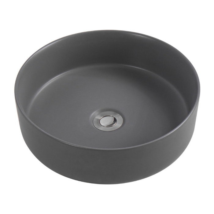 PixL 36 x 12,5 cm vasque à poser Infinitio, sans trop-plein, gris (CEPX3636GRM)