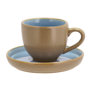 Ensemble tasse espresso 7cl et sous-tasse Wood