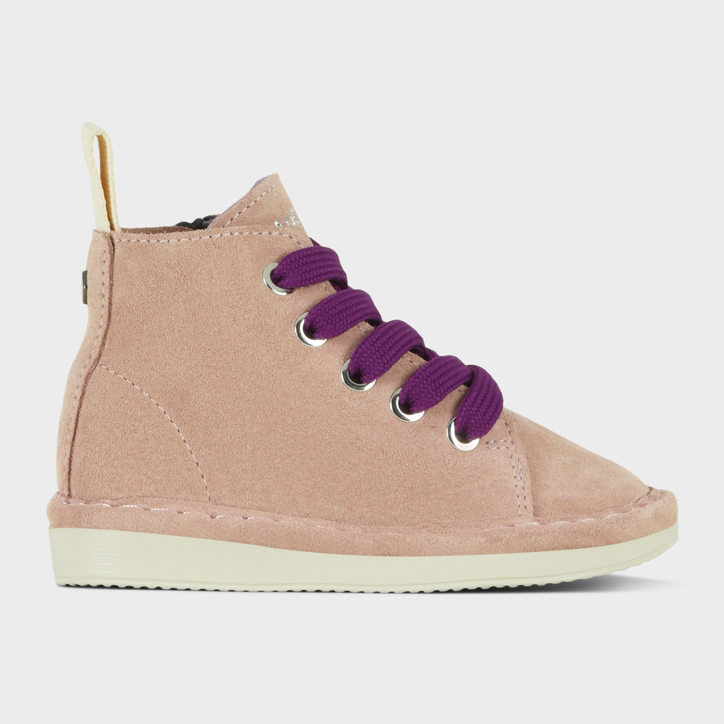 POLACCHINO P01 BIMBO IN SUEDE ROSA CIPRIA-VIOLA PANSE'