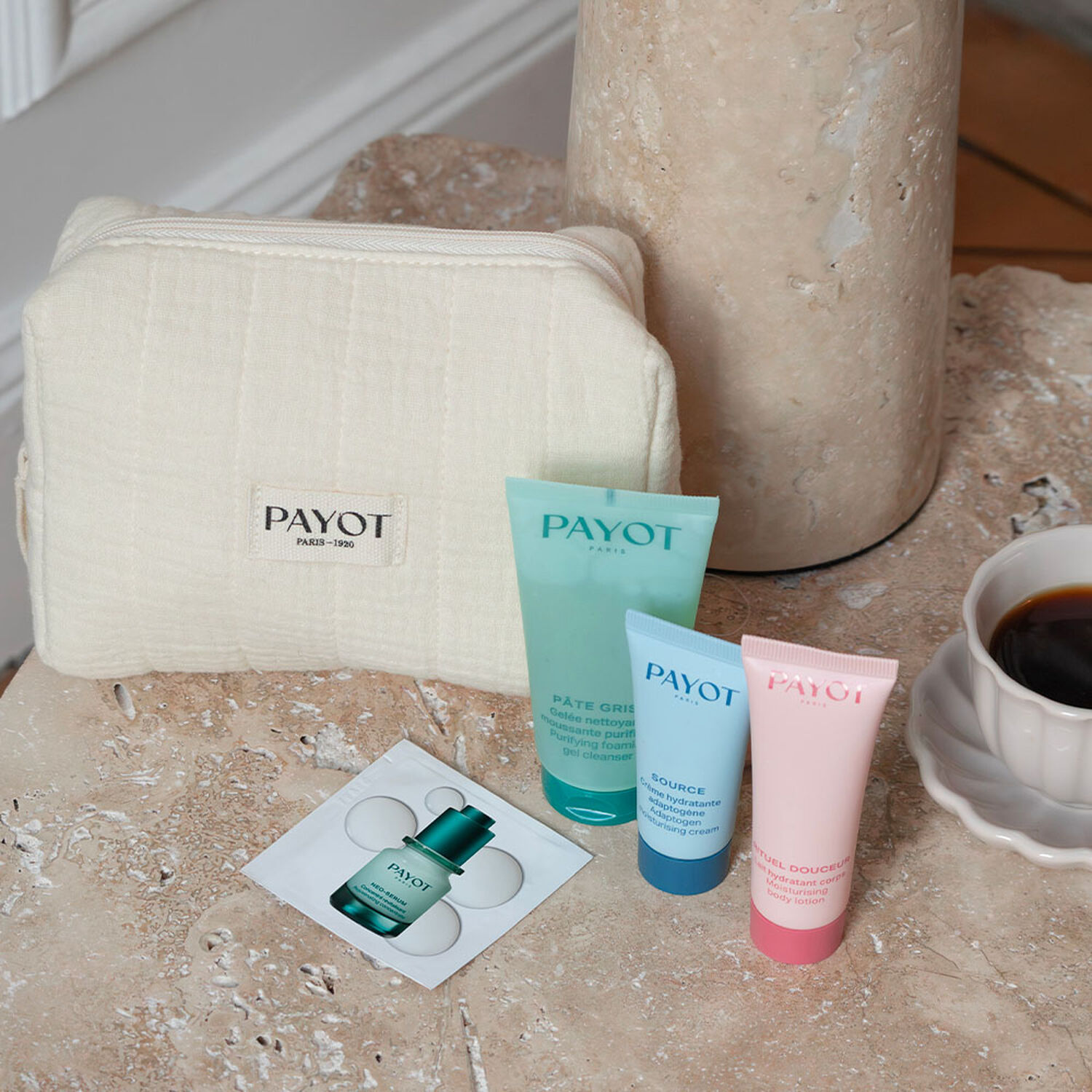 Essentiels Voyage - Coffret Gel Nettoyant Moussant Purifiant 50 ml + 3 Produits