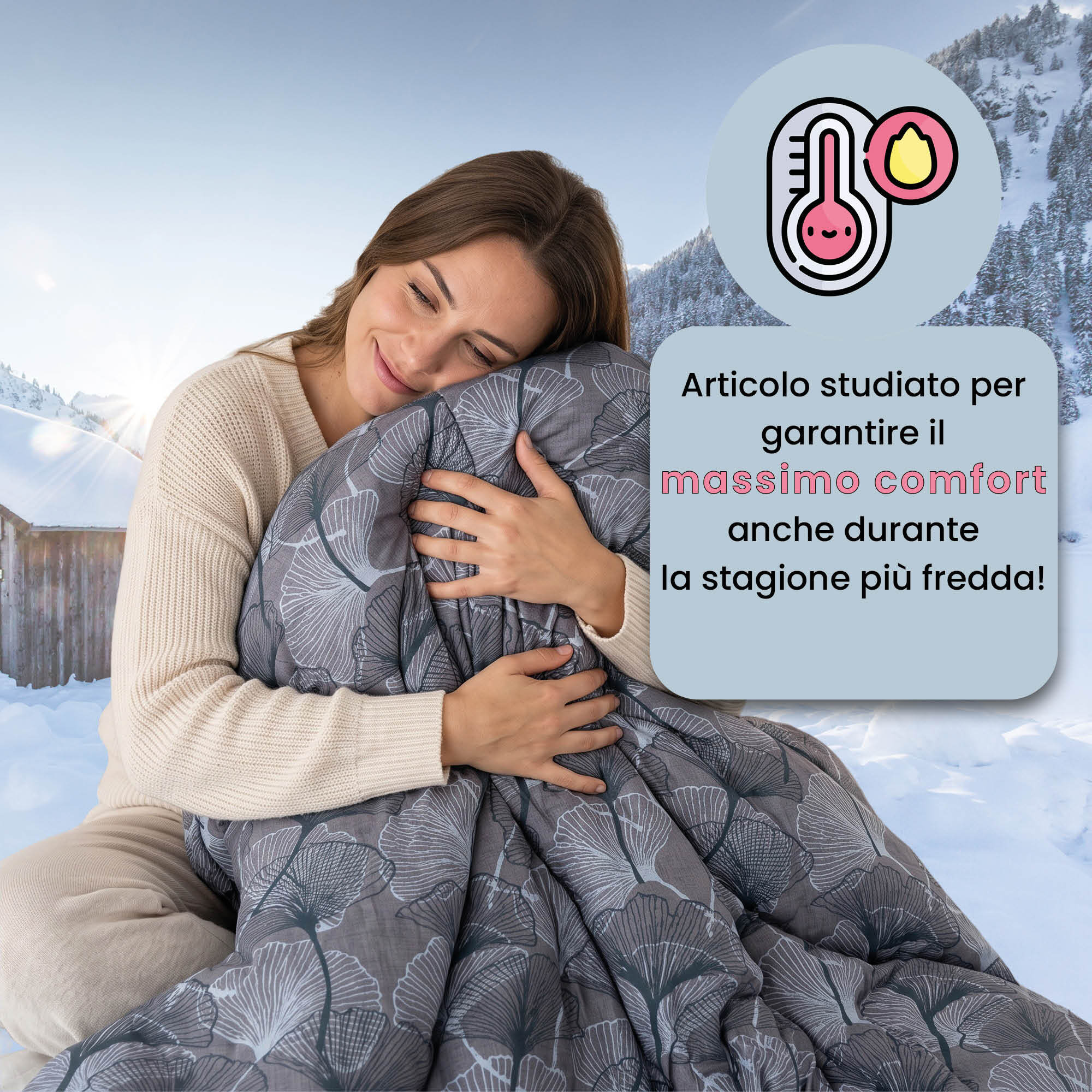 TRAPUNTA INVERNALE INFINITY - 300gr - 100% Microfibra - Made in Italy