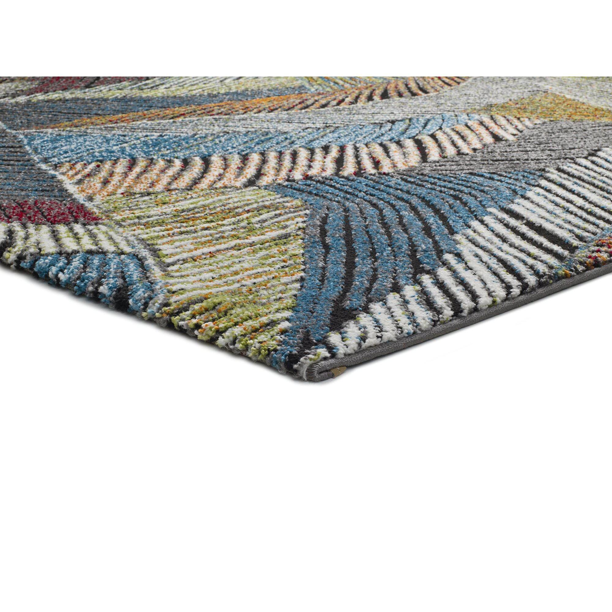 Alfombra geométrica Koby multicolor, varias medidas disponibles